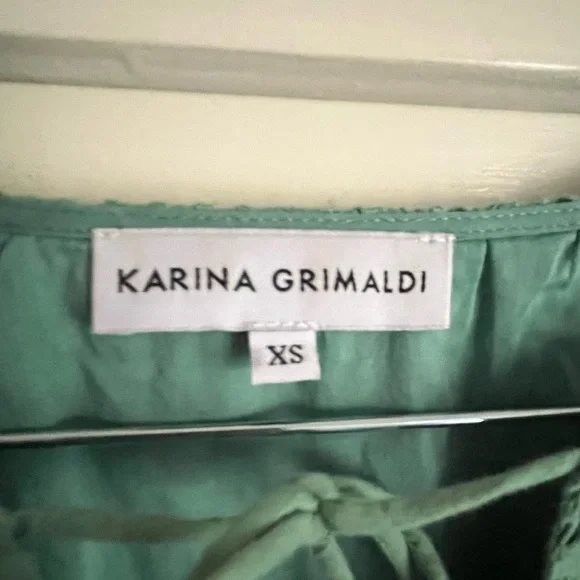 Karina Grimaldi Irina Eyelet Mini Dress in Sage size XS from Revolve - Picture 7 of 14